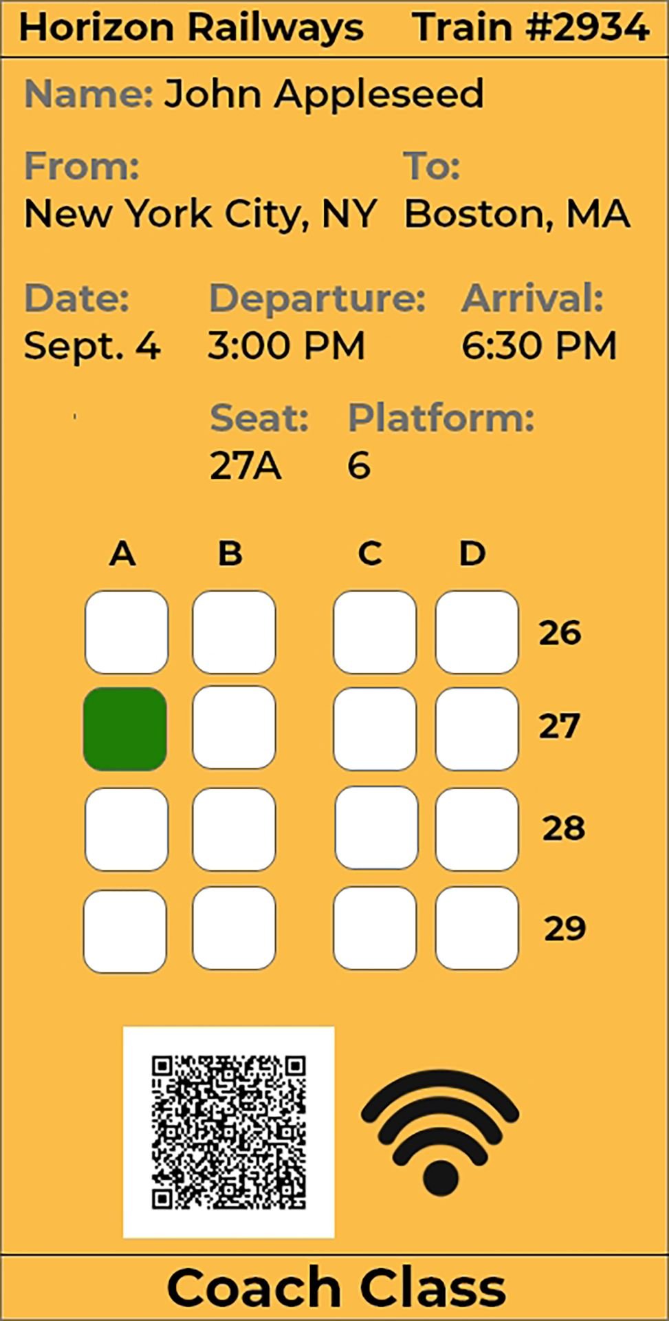 Digital Train Ticket Design