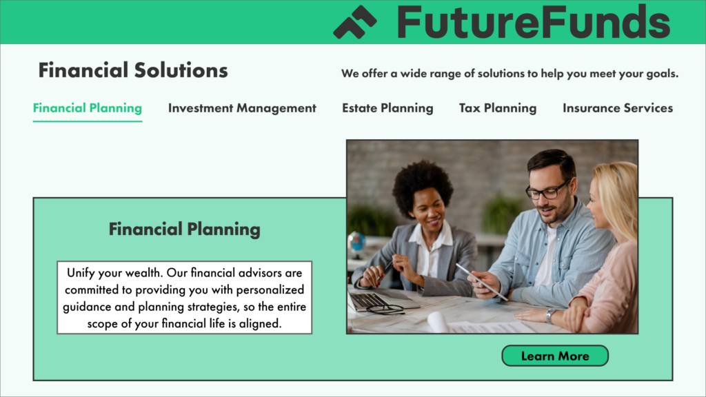 UX Desktop Design: Main Page